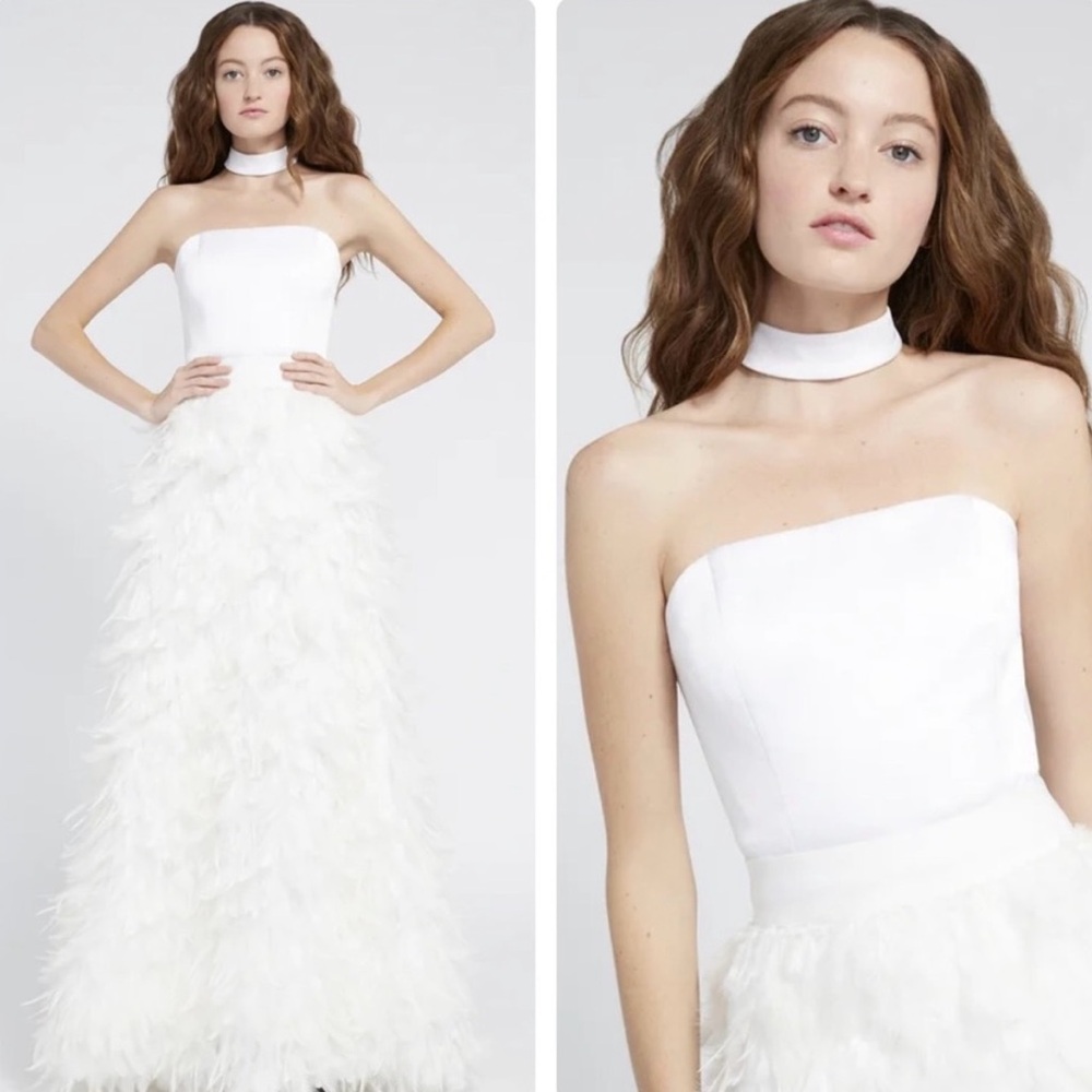 Alice + Olivia Saraphina Cropped Bustier NWT! White
